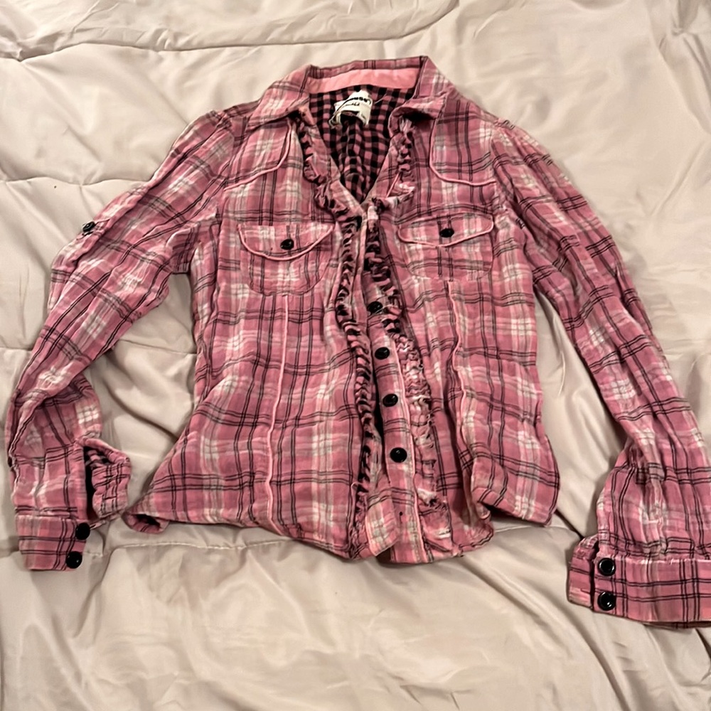Dollhouse flannel sz small-punk rock look